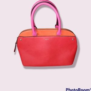 Aldo Red,Orange, & Pink Colorblock Purse